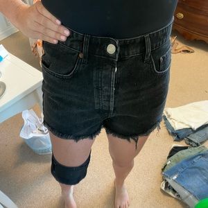 Zara Black Jean Shorts